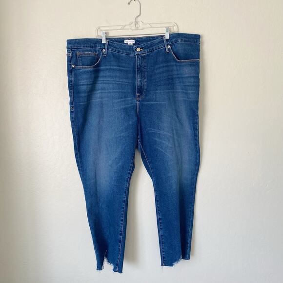 Good American Blue High Rise Stretch Skinny Jeans Plus Size 24 - Picture 2 of 6